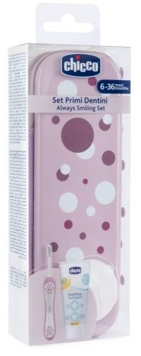 CHICCO SET DENTALE 6 MESI+ ROSA
